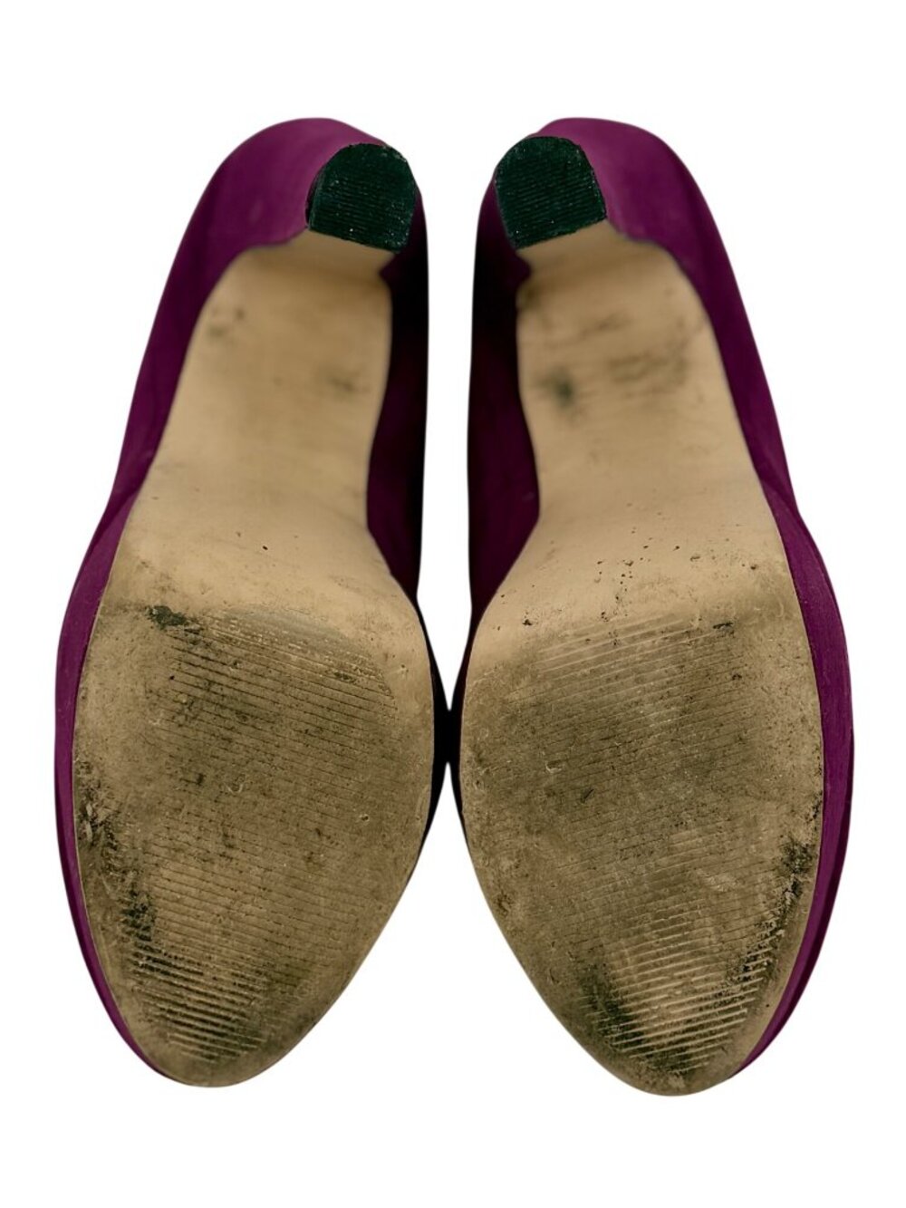 VTG JustFab Purple Platform Block Heels 9 | Vampy Baddie Indie Sleaze McBling - Picture 6 of 16